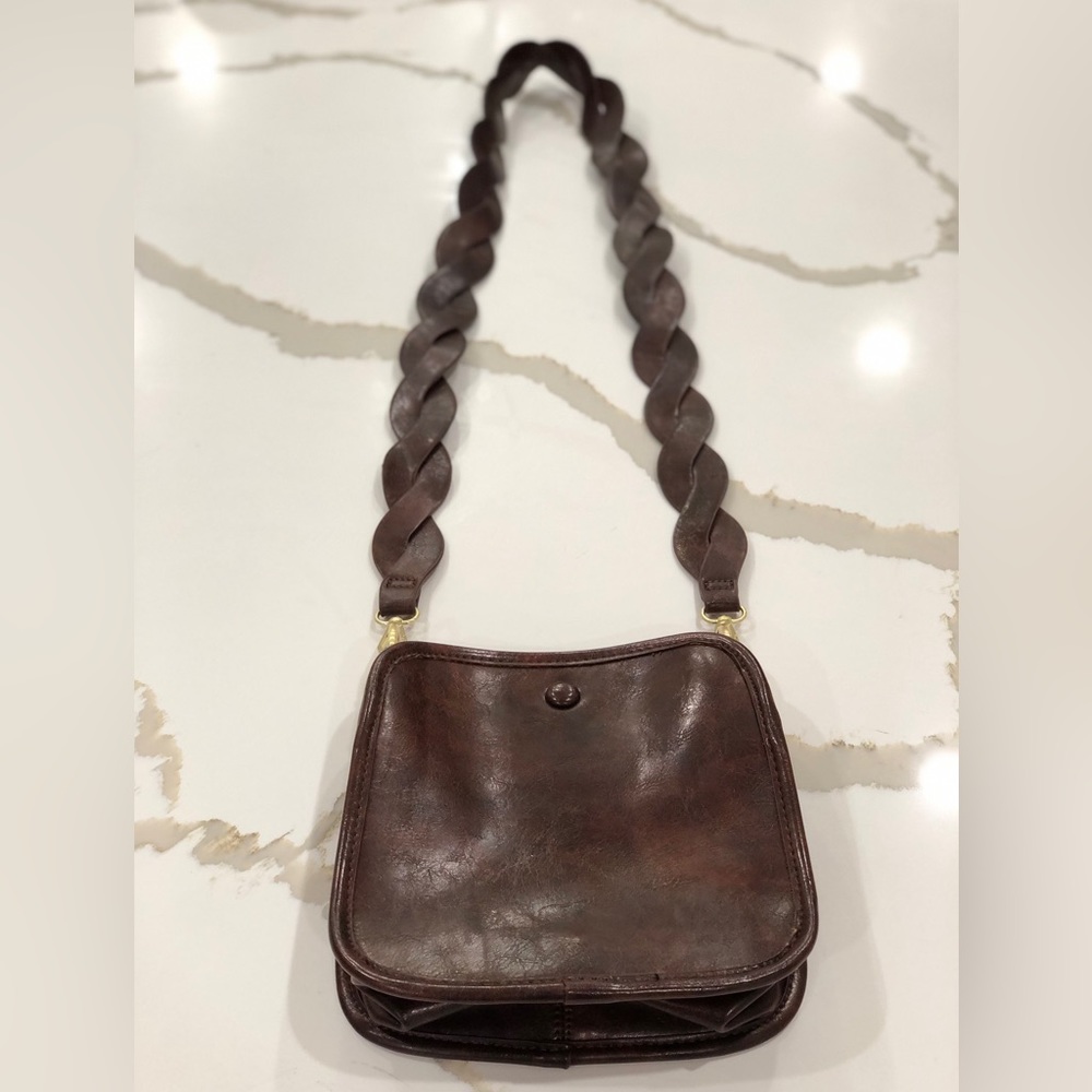Anthropologie crossbody leather purse.